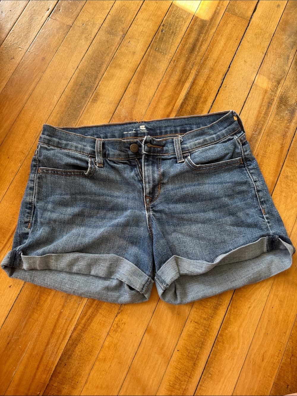Old Navy Dark Blue Rolled-Hem Denim Shorts